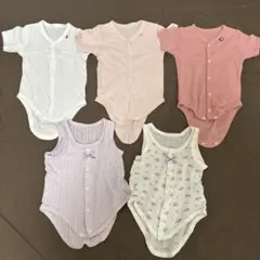 ベビー肌着 5枚セット コットン 半袖 タンクトップ 60