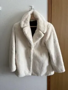 BANANA REPUBLIC ホワイトファーコート M