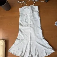 デニム　キャミ　ワンピース
