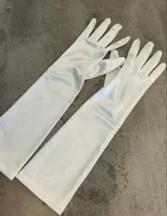 【16日まで限定】ウェディンググローブ 白 サテン風