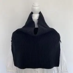 【未使用】タートルニットケープ　ブラック　レディース　匿名配送