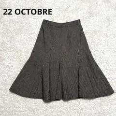 【22 OCTOBRE】ヴァンドゥーオクトーブル　フレアスカート　ウール混　秋冬のサムネイル
