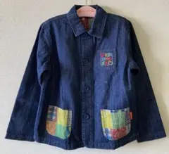 MIKI HOUSE デニムジャケット　裏地総柄　 130センチ