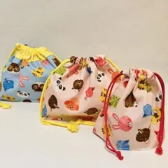 お弁当袋x2コップ袋x1ハンドメイドセット