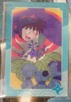 ▲花札柄クリアカード 忍たま乱太郎 冬 土井半助