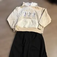 裏起毛　パーカー　ベージュ　140