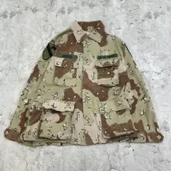 ケ*ン様 90s　米軍　チョコチップカモ　ミリタリージャケット　古着　ブラウン他
