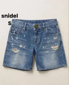 【snidel】デニム ダメージ加工 ショートパンツ スナイデルのサムネイル