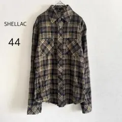 SHELLAC シェラック 長袖シャツ ネルシャツ チェック柄 ブラウン 44のサムネイル