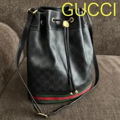 【GUCCI】オールドグッチ シェリーライン GG柄 巾着 ショルダー
