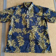 HANG TEN 半袖アロハシャツ ネイビー/イエローのサムネイル