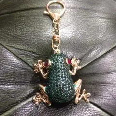 カエル型バックチャーム エメラルドグリーン