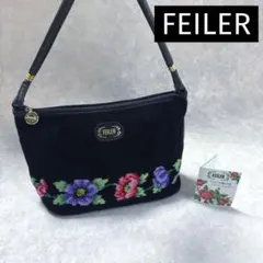 FEILER フェイラー ハンドバッグ シュニール織り 花柄 タオル地