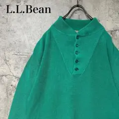 【超希少◎】L.L.Bean　コットンニット　ヘンリーネック　古着　80s