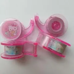 サンリオ ハローキティ ミニテープ4個/マスキングテープ/カッター付2023年製