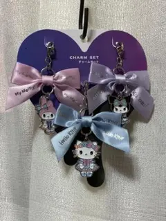 USJ限定　マイメロディ、クロミちゃん 、キティちゃん　チャームセット