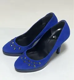 DIANA 23cm ブルースエード スタッズ パンプス　結婚式 パーティー