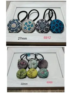 6912 6068 くるみボタン ヘアゴム