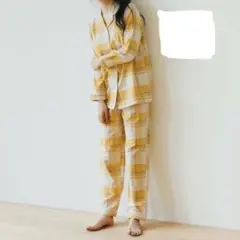 チェック柄 パジャマ ルームウェア 上下セット