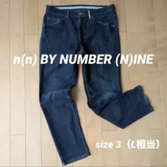 【名作/音符柄/レア】ナンバーナイン 立体裁断 ストレッチ デニムパンツ 3 Lのサムネイル
