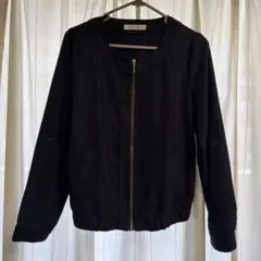 GLACIER ネイビー ノーカラージャケット M