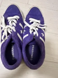 CONVERSE 紫 スエード スニーカー