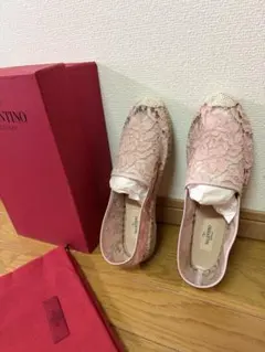 新品 ヴァレンティノ フラットシューズ エスパドリーユ 40 25センチ レースのサムネイル