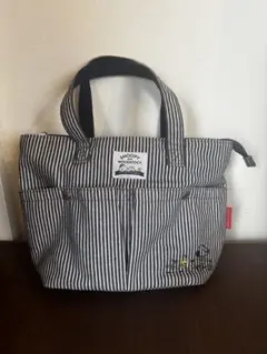 SNOOPY ヒッコリー　トートバッグ　ランチバッグ