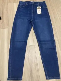 Bershka ハイウエストスキニーパンツ ブルーデニム 44 大きい デニム