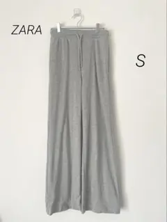 美品　ZARA スウェットワイドパンツ　グレー　S