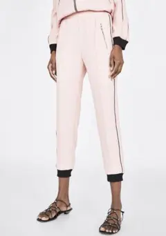 新品☆ZARA ザラ サイドラインパンツ L