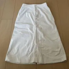 UNIQLO ホワイト コーデュロイ タイトスカート