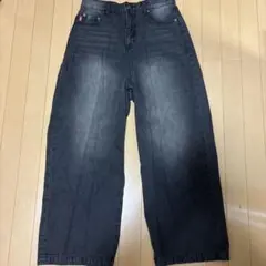 9090 ブラック ワイドパンツ