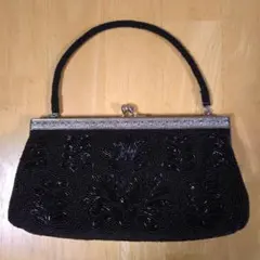 ビーズ 和装用バッグ がま口 クラッチバッグ パーティバッグ 昭和レトロ