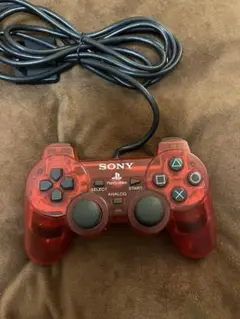 ps2純正コントローラー赤と 非正規品コントローラー黒セット