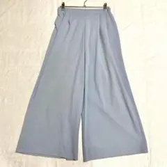 ワイドタックパンツ ウエストゴム 無地 カジュアル シンプル M
