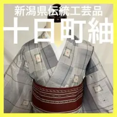 【逸品】⭐️新潟県伝統工芸品⭐️【十日町紬】⭐️手引真綿⭐️草木染⭐️紬⭐️着物