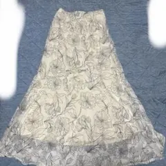 GRL グレイル　花柄シフォンマーメイドスカート　tu504