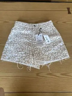 ZARAヒョウ柄デニムショートパンツ 34サイズ