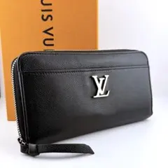 ルイヴィトン ロックミー ジッピーウォレット ブラック 長財布 LVロゴ
