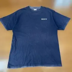 【企業物】SONY ソニー ロゴ Tシャツ ネイビー XL フェード 古着 XLのサムネイル