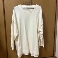 アイボリー コットン 長袖Tシャツのサムネイル