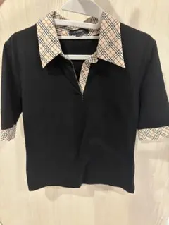 BURBERRY LONDON ポロシャツ ブラック ノバチェック
