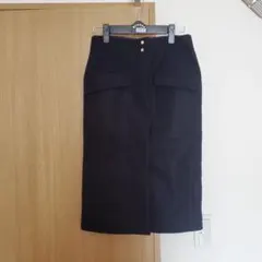 MACPHEE 黒 タイトスカート フロントポケット付き