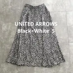 【難あり】✴︎✴︎UNITED ARROWS アニマル柄　黒×白　スカート　S…のサムネイル