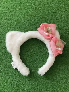 サンリオ　猫耳　カチューシャ ピンクリボン付き　ハローキティ