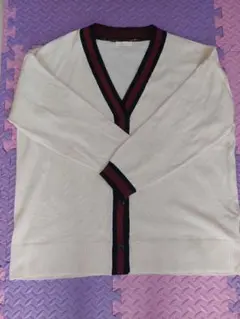 earth music&ecology アイボリー VネックカーディガンFサイズ