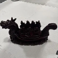 蛤の彫刻 七福神 貝工作 置物 ハマグリ 縁起物 骨董品 レトロ 珍品