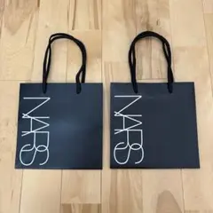【2枚セット】NARS ショッパー 紙袋 ブラック ギフトバッグ ショップ袋のサムネイル