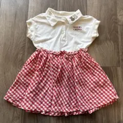 アプレレクール　ワンピース マリオンクレープ　チェック柄　80cm